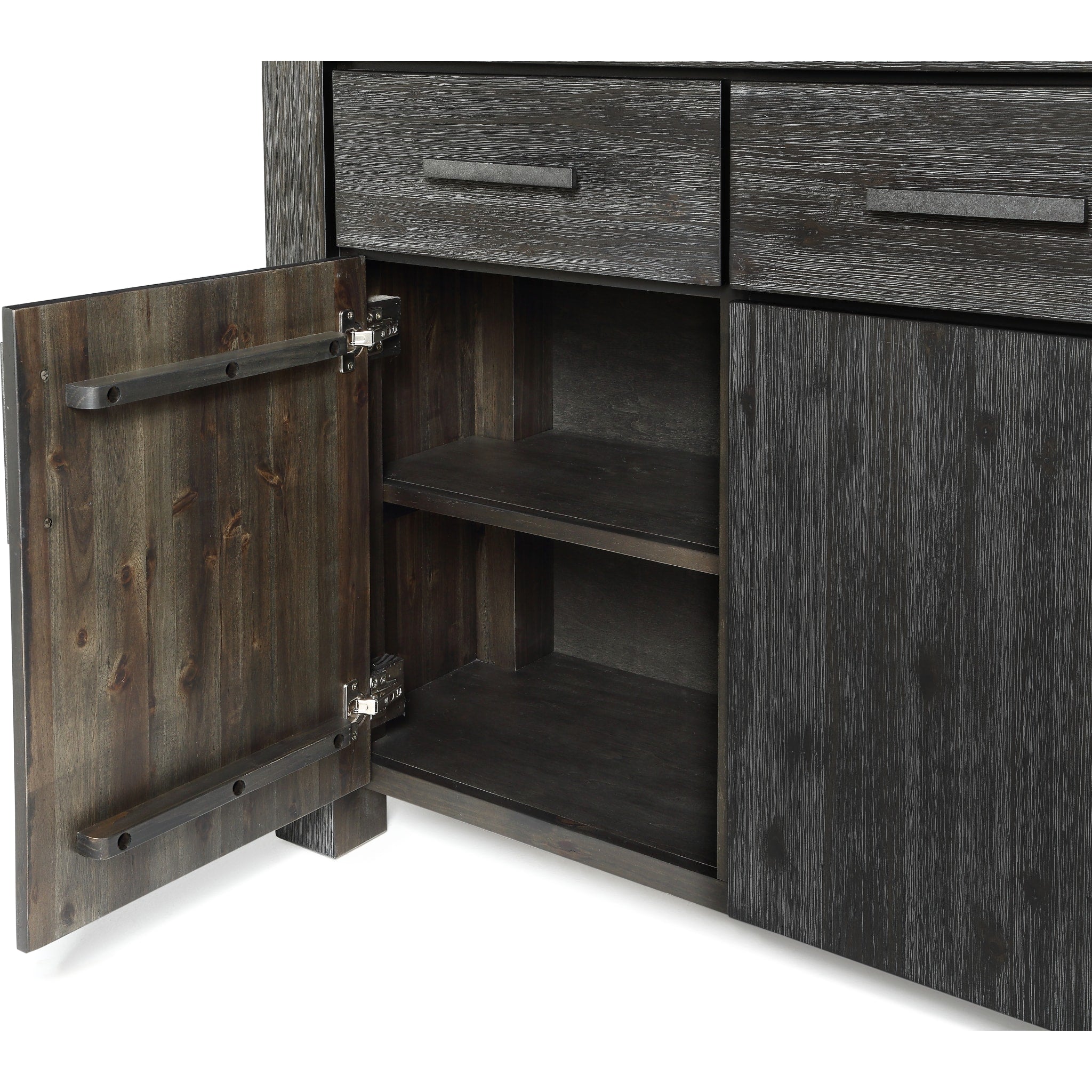 Meadow Solid Wood Three Drawer Three Door Sideboard in Graphite