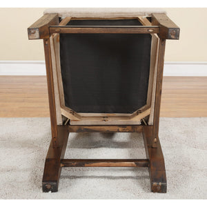 Meadow Solid Wood Upholstered Dining Chair in Brick Brown