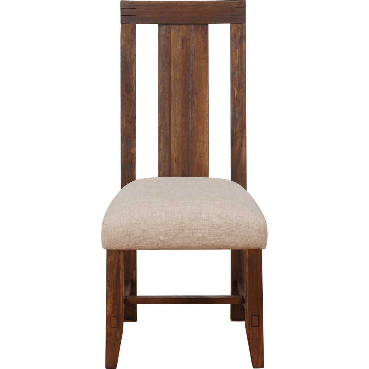Meadow Solid Wood Upholstered Dining Chair in Brick Brown