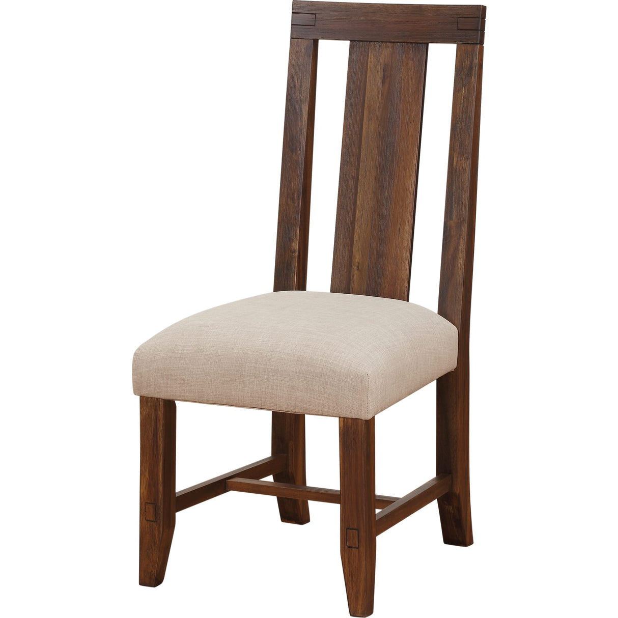 Meadow Solid Wood Upholstered Dining Chair in Brick Brown