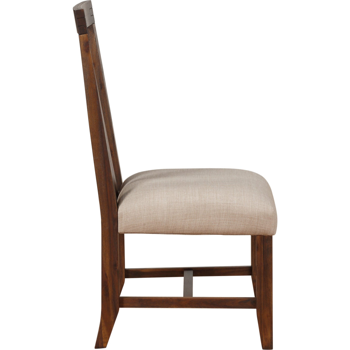 Meadow Solid Wood Upholstered Dining Chair in Brick Brown