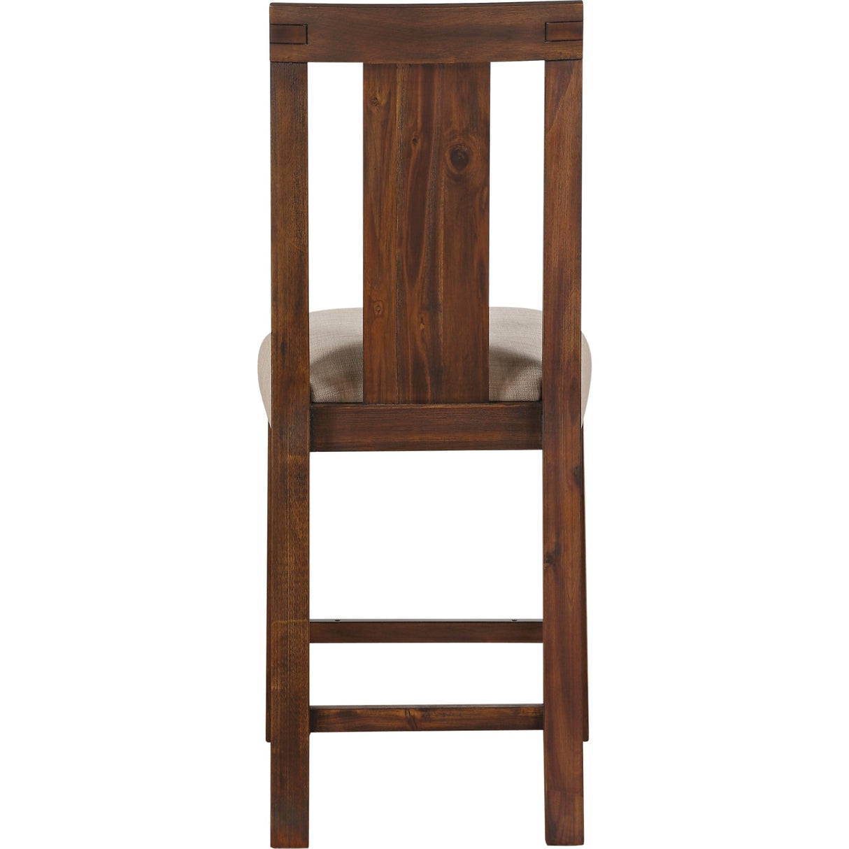 Meadow Solid Wood Upholstered Kitchen Counter Stool in Brick Brown