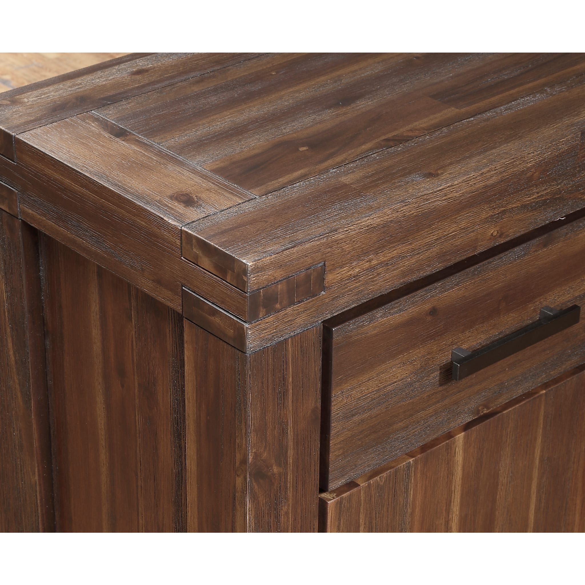 Meadow Three Drawer Three Door Solid Wood Sideboard in Brick Brown