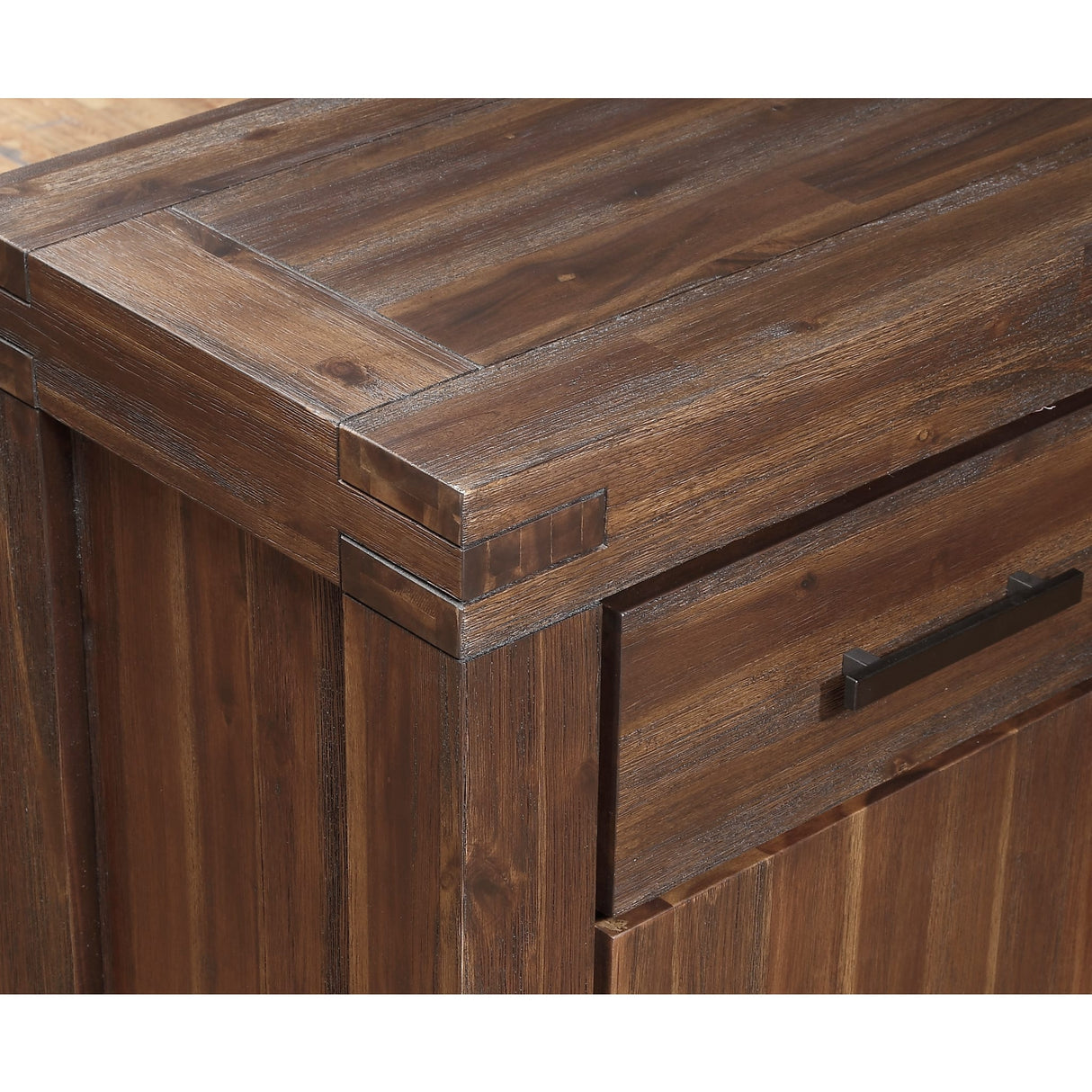 Meadow Three Drawer Three Door Solid Wood Sideboard in Brick Brown
