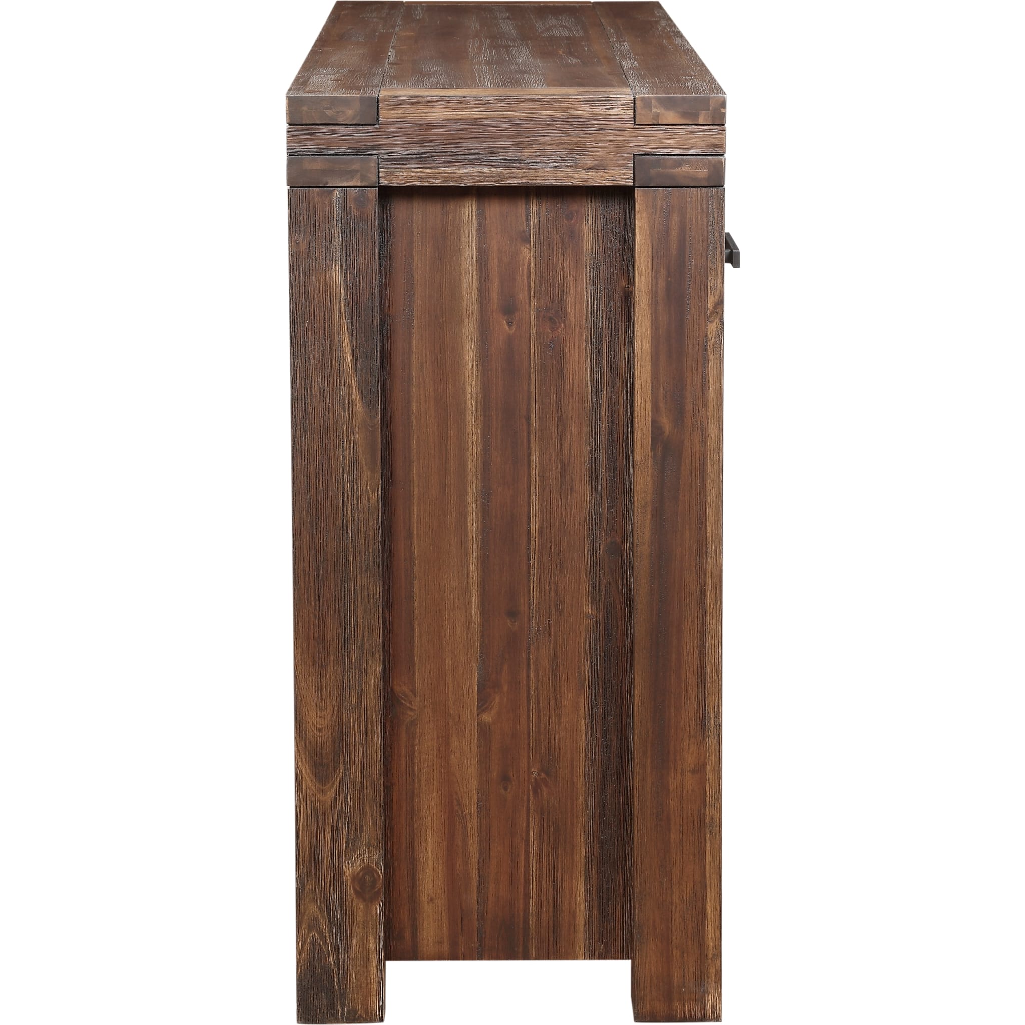 Meadow Three Drawer Three Door Solid Wood Sideboard in Brick Brown