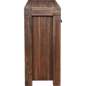 Meadow Three Drawer Three Door Solid Wood Sideboard in Brick Brown