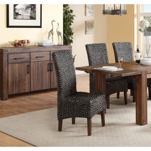 Meadow Wicker Dining Chair in Brick Brown