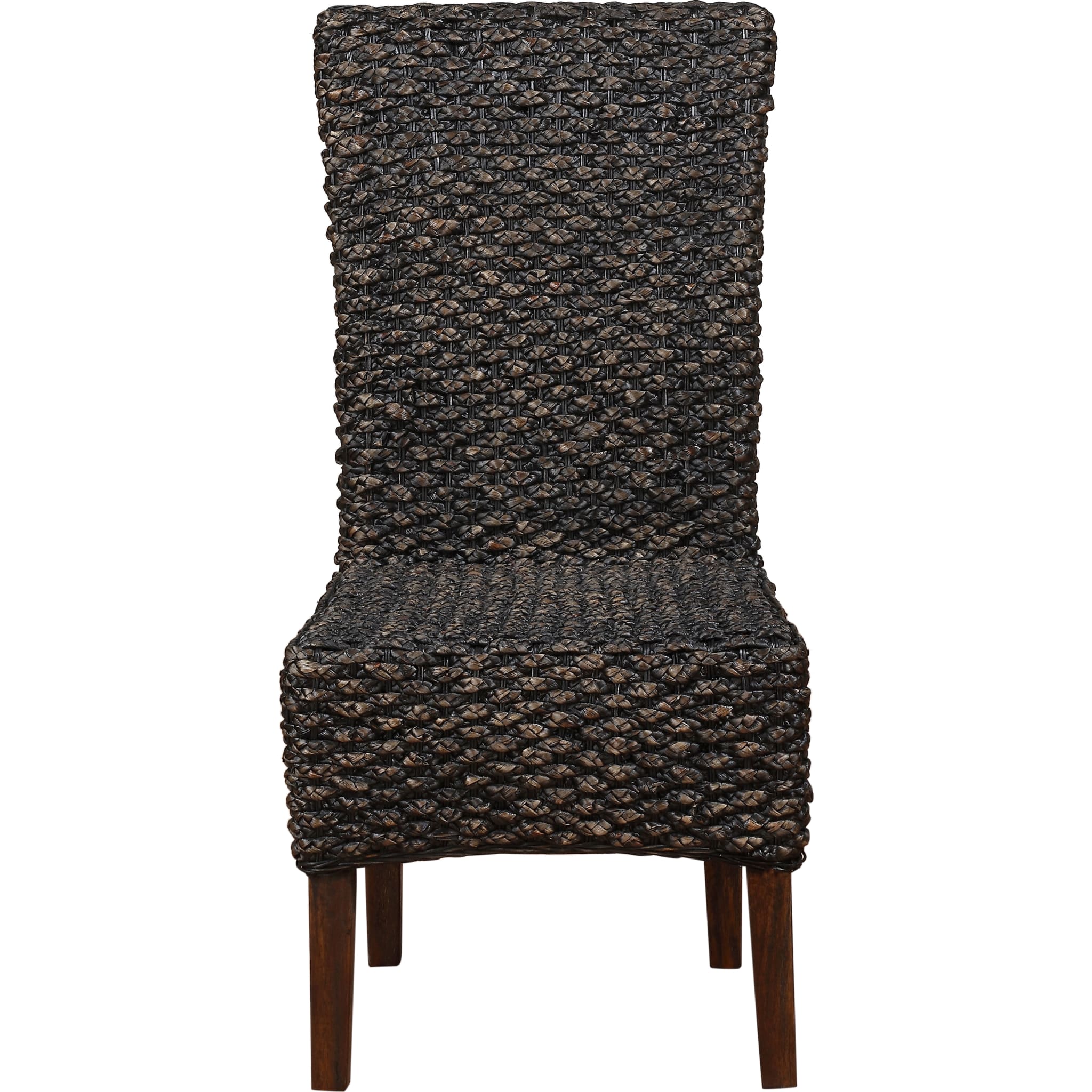 Meadow Wicker Dining Chair in Brick Brown