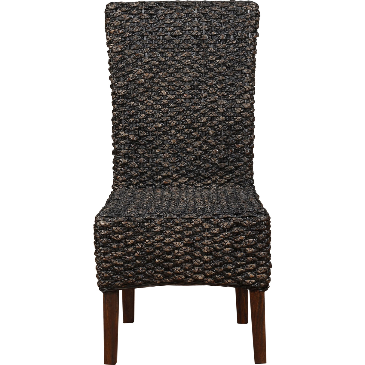 Meadow Wicker Dining Chair in Brick Brown