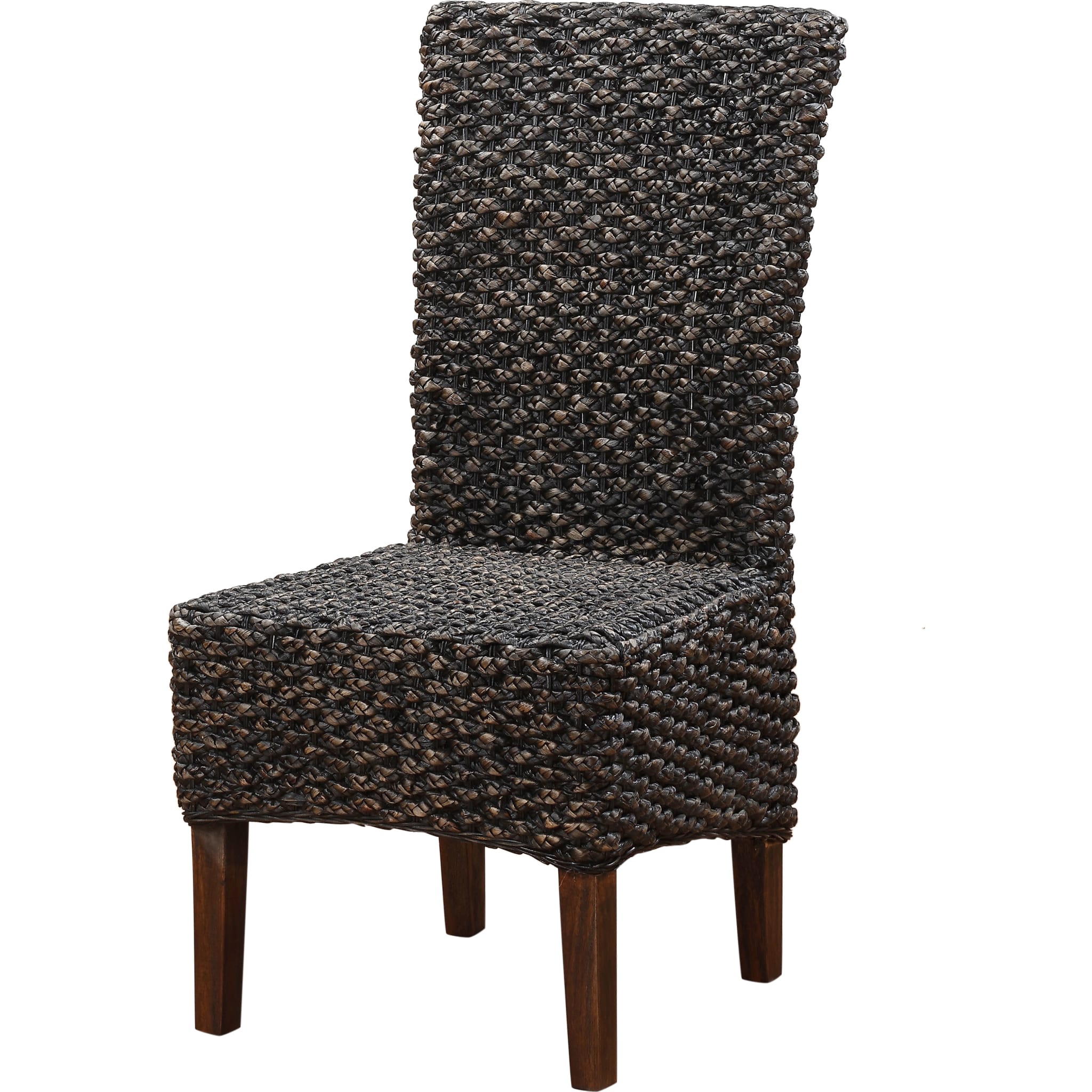 Meadow Wicker Dining Chair in Brick Brown