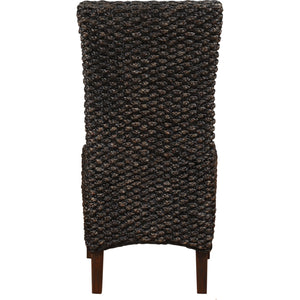 Meadow Wicker Dining Chair in Brick Brown