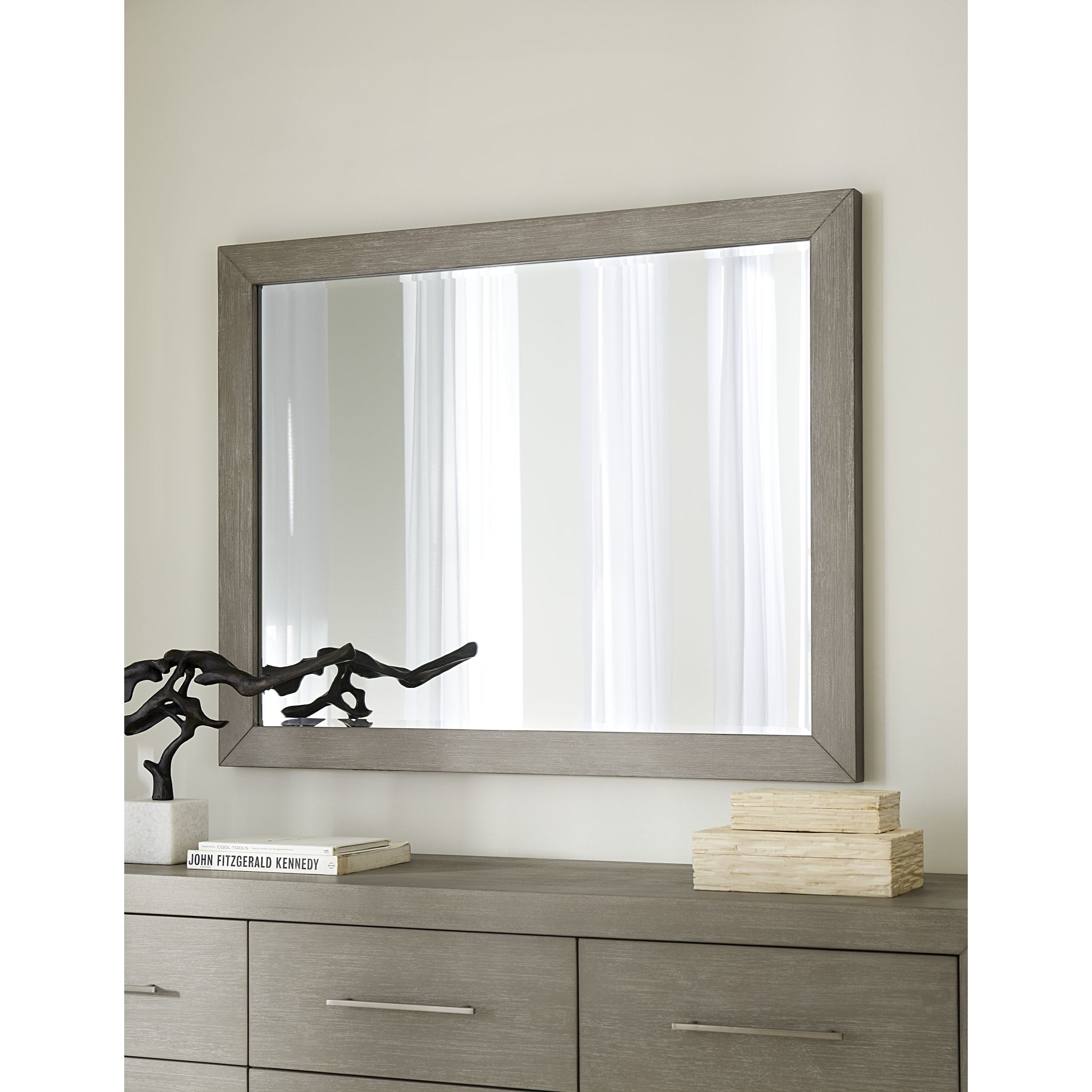 Melbourne Beveled Glass Mirror in Mineral