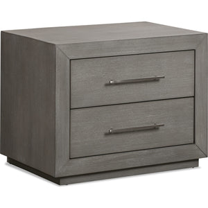 Melbourne Two Drawer Nightstand with USB in Mineral