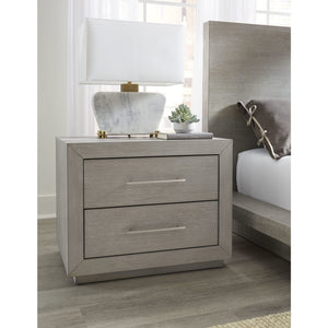 Melbourne Two Drawer Nightstand with USB in Mineral