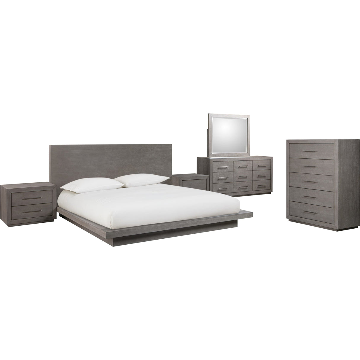 Melbourne Wood Platform Bed in Mineral