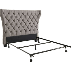 Melina Tufted Upholstered Headboard in Dolphin Linen