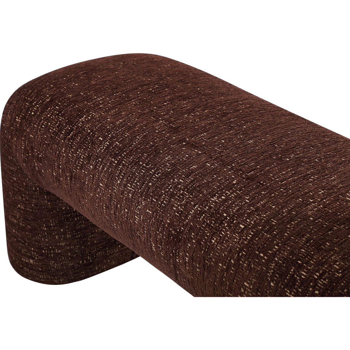 Mocoa Fully Upholstered Bench in Mongoose Chenille