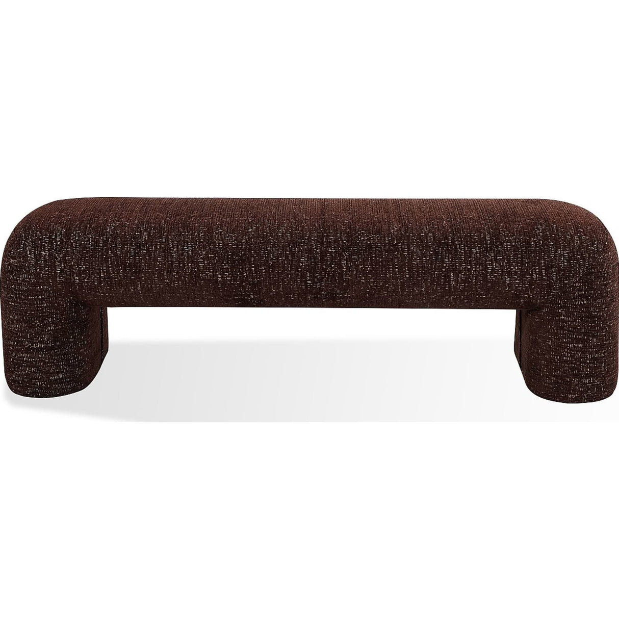 Mocoa Fully Upholstered Bench in Mongoose Chenille
