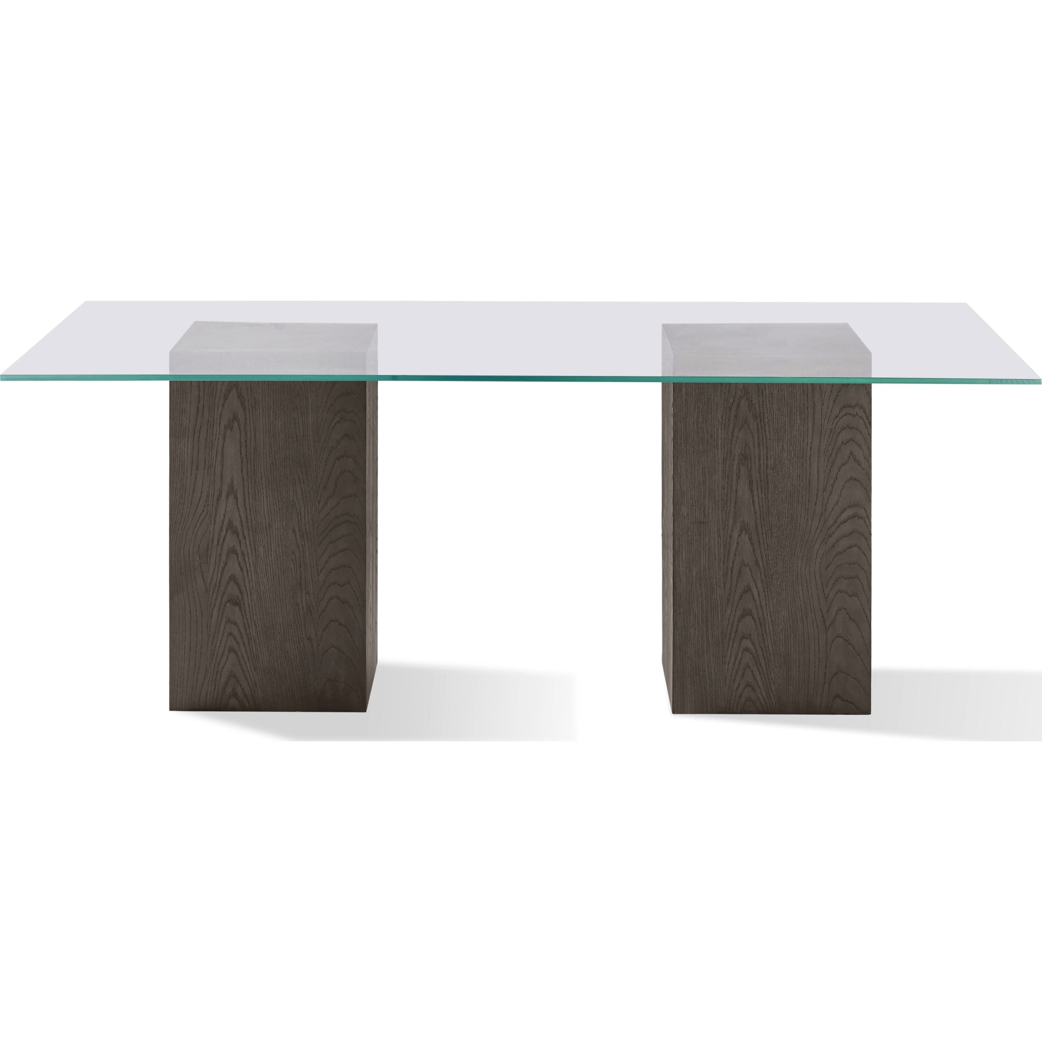 Modesto Rectangular Glass Top Dining Table in French Roast