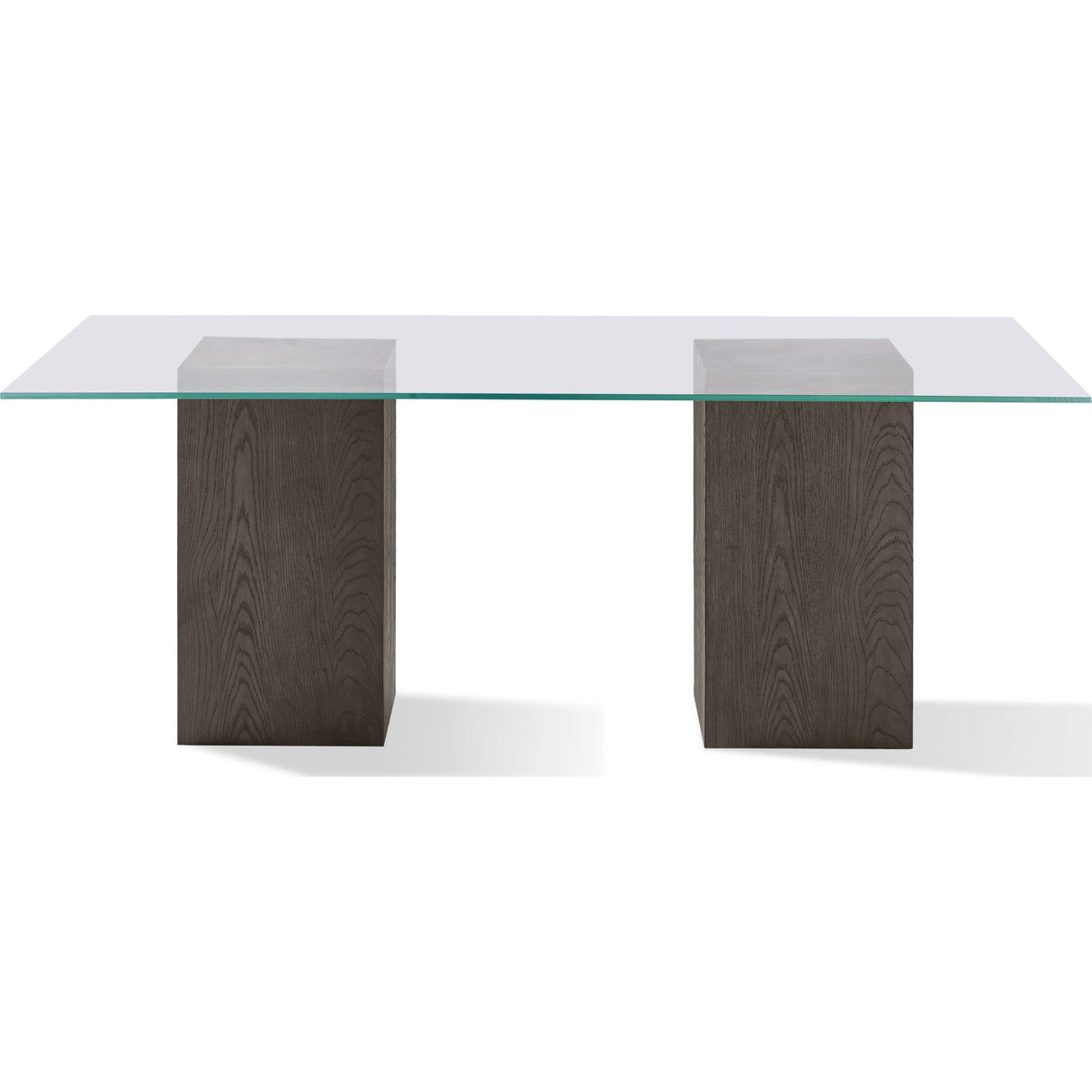 Modesto Rectangular Glass Top Dining Table in French Roast