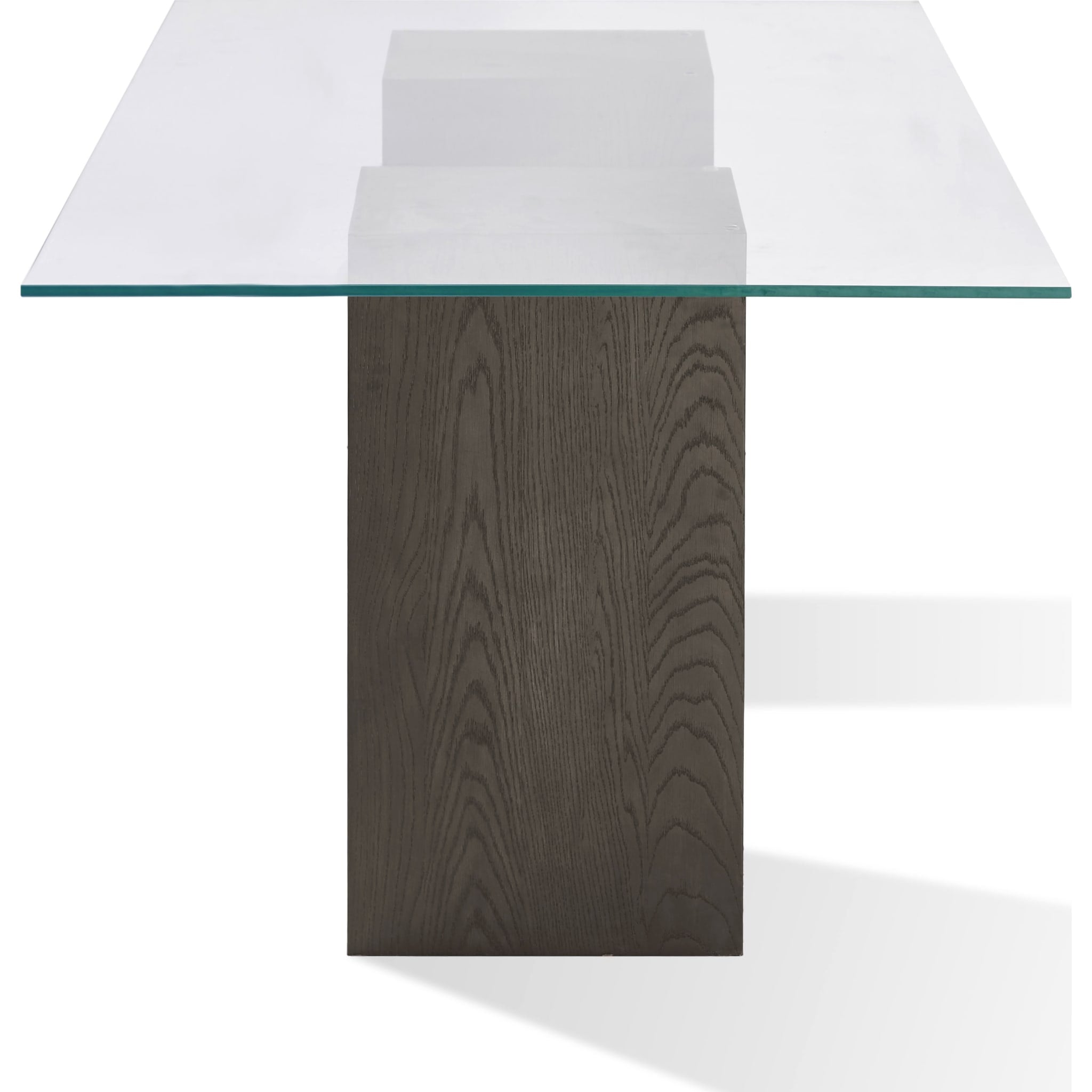 Modesto Rectangular Glass Top Dining Table in French Roast