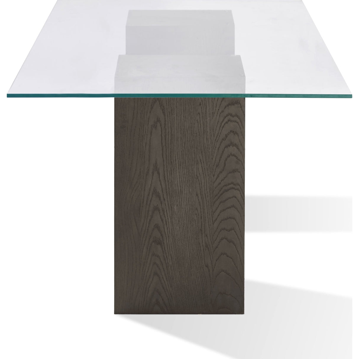 Modesto Rectangular Glass Top Dining Table in French Roast