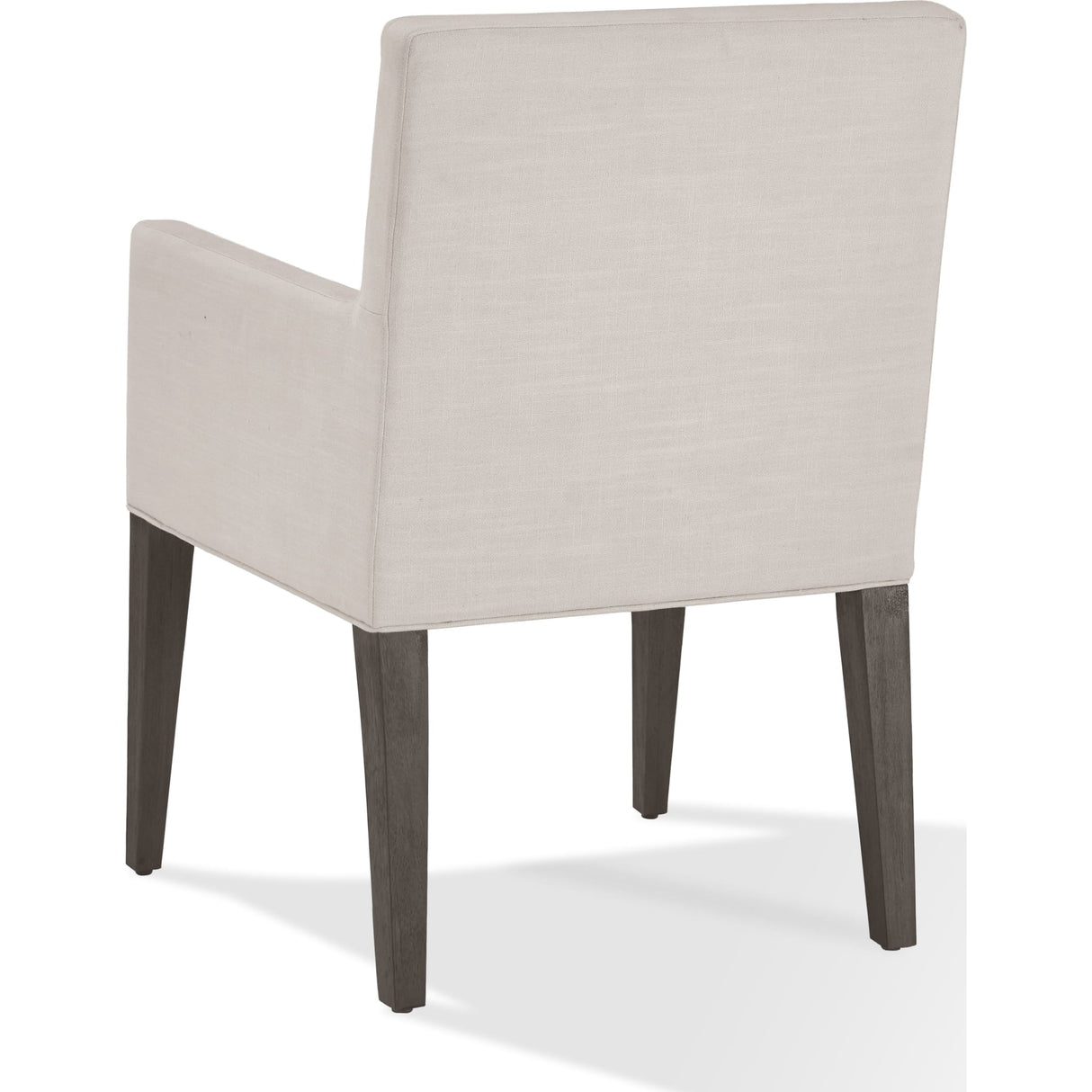 Modesto Upholstered Arm Chair in Abalone Linen and French Roast