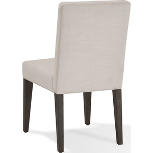 Modesto Upholstered Side Chair in Abalone Linen and French Roast