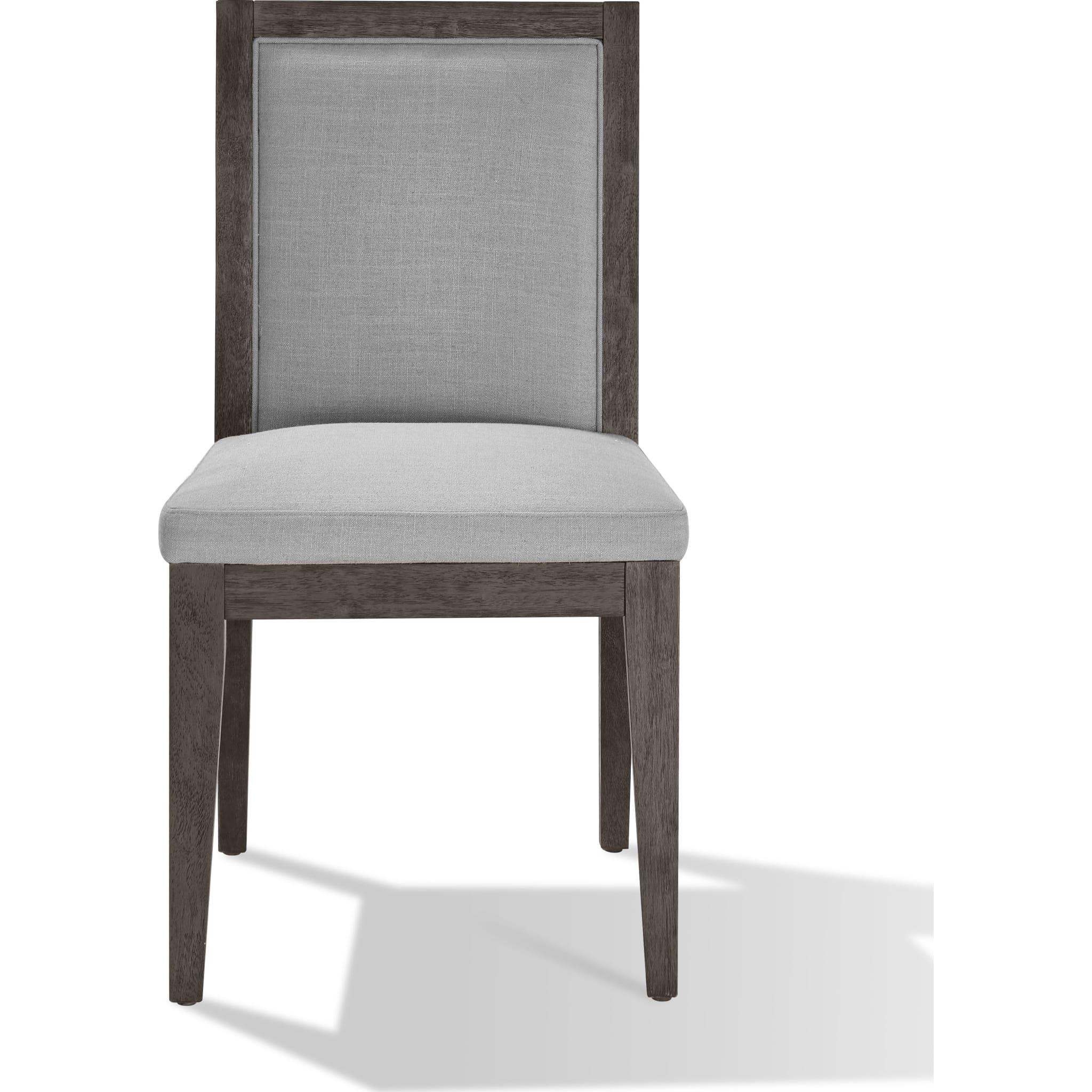 Modesto Wood Frame Upholstered Side Chair in Koala Linen and French Roast
