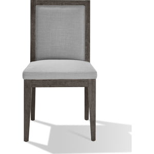 Modesto Wood Frame Upholstered Side Chair in Koala Linen and French Roast