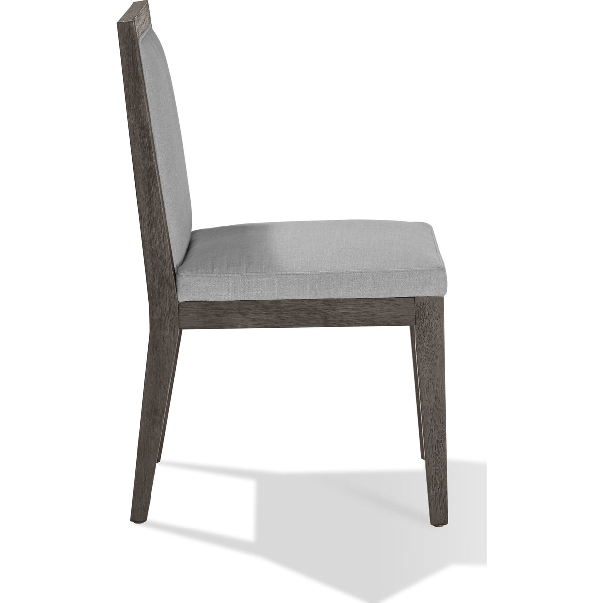 Modesto Wood Frame Upholstered Side Chair in Koala Linen and French Roast