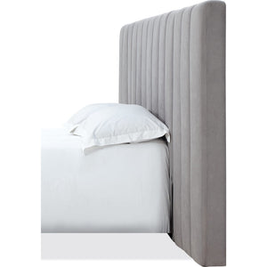 Monty Channeled Wall Bed Headboard Only in Gray Velvet