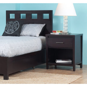 Nevis Charging Station Nightstand in Espresso