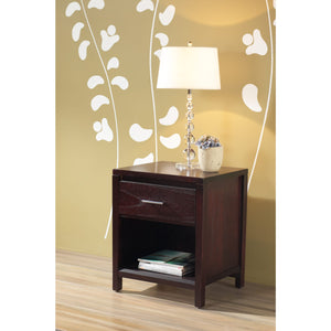 Nevis Charging Station Nightstand in Espresso