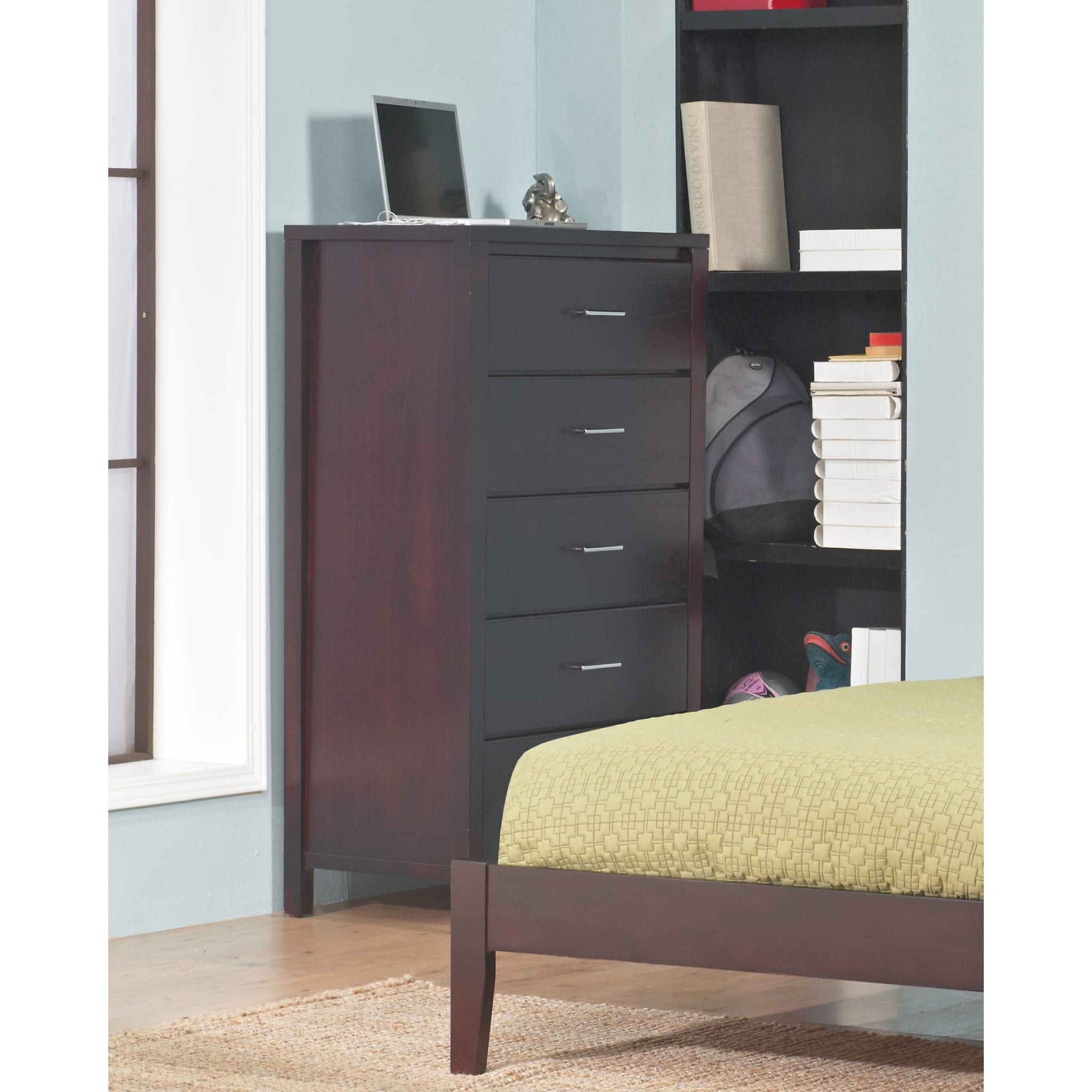 Nevis Five Drawer Chest in Espresso (2024)