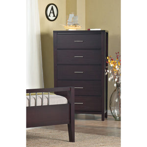 Nevis Five Drawer Chest in Espresso (2024)