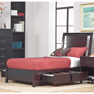 Nevis Low Profile Storage Bed in Espresso