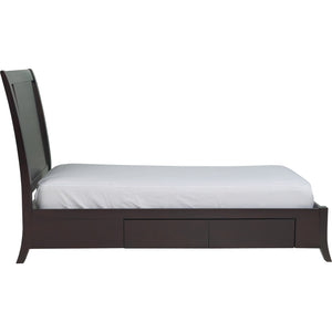 Nevis Low Profile Storage Bed in Espresso