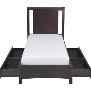Nevis Low Profile Storage Bed in Espresso