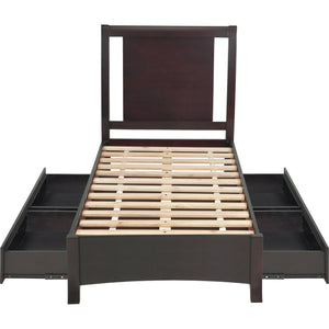 Nevis Low Profile Storage Bed in Espresso
