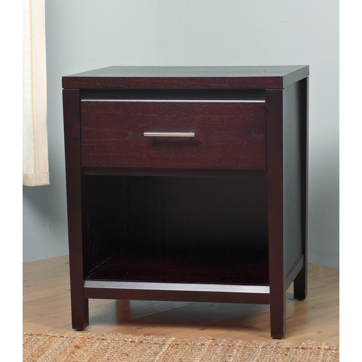 Nevis One Drawer Nightstand in Espresso