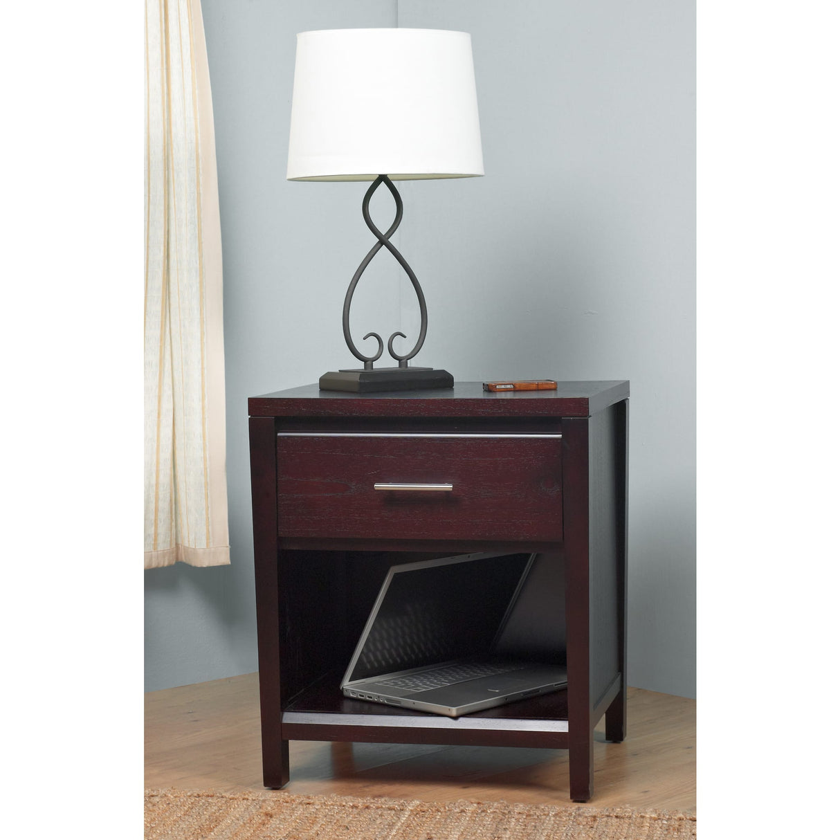 Nevis One Drawer Nightstand in Espresso