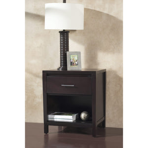 Nevis One Drawer Nightstand in Espresso