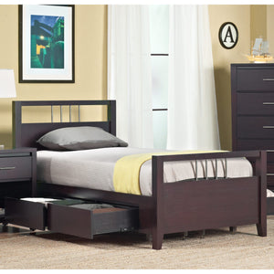 Nevis Platform Storage Bed in Espresso