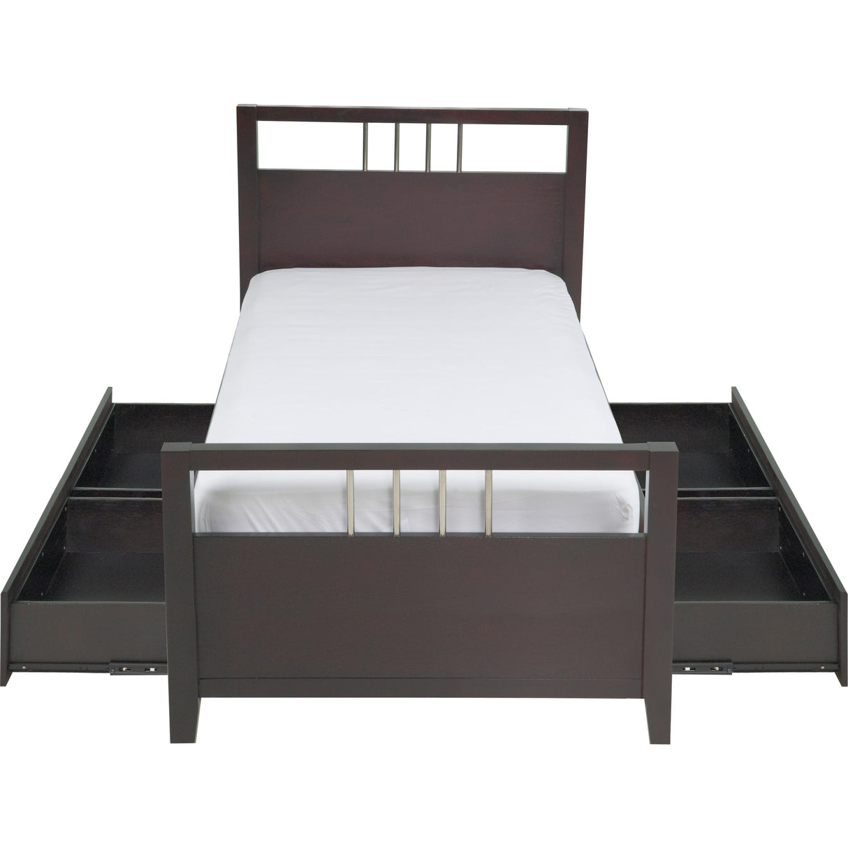 Nevis Platform Storage Bed in Espresso