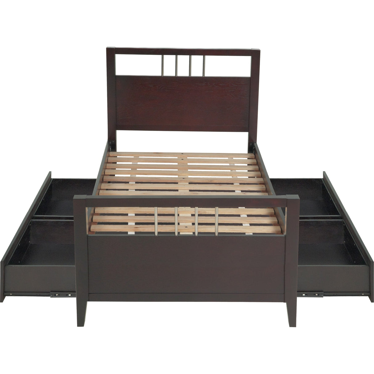 Nevis Platform Storage Bed in Espresso