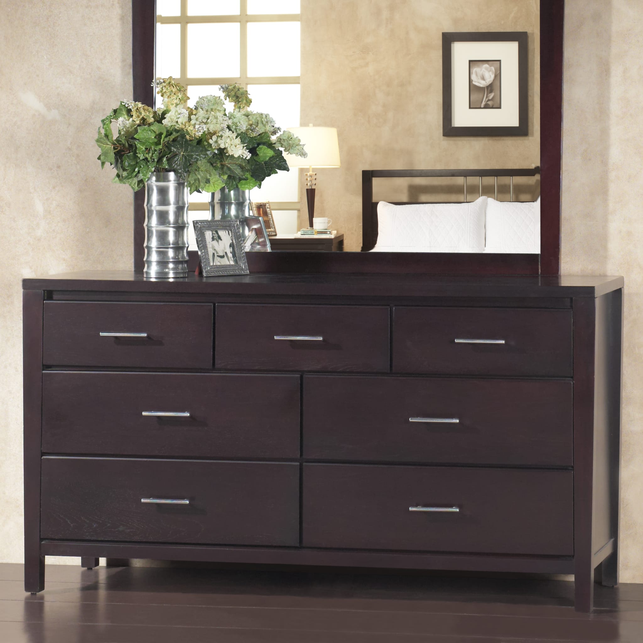 Nevis Seven Drawer Dresser in Espresso (2024)
