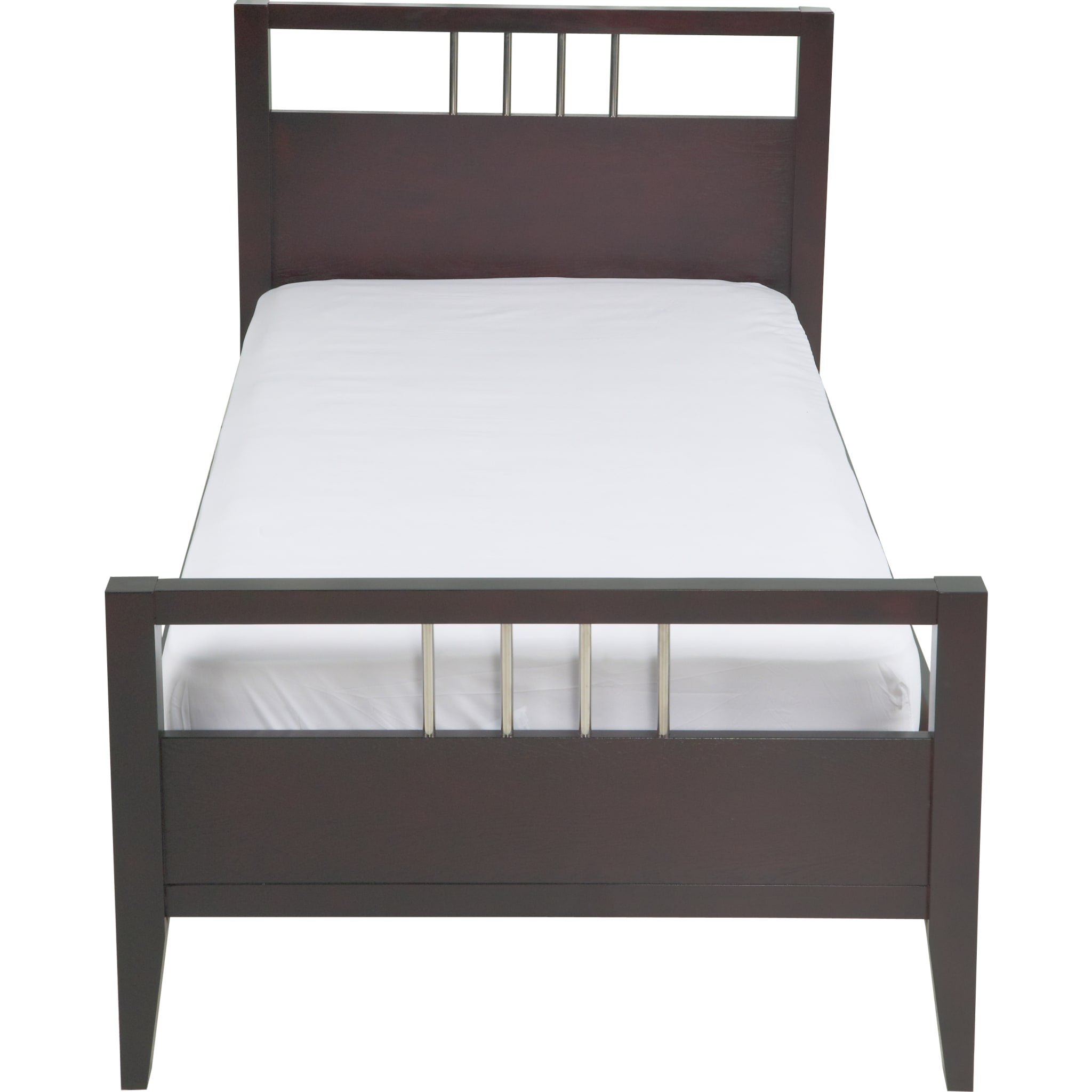 Nevis Wood Platform Bed in Espresso
