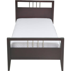 Nevis Wood Platform Bed in Espresso
