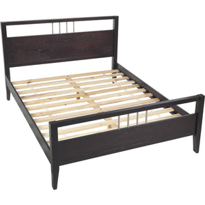 Nevis Wood Platform Bed in Espresso